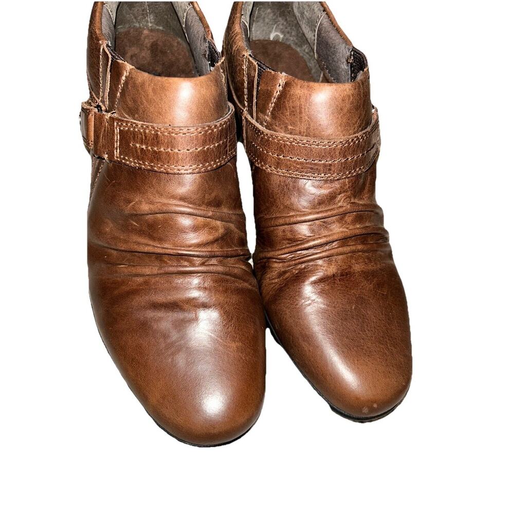 Romika Shoes Womens 37‎ Brown Leather Slip On Bootie Casual Comfort Low US 6.5